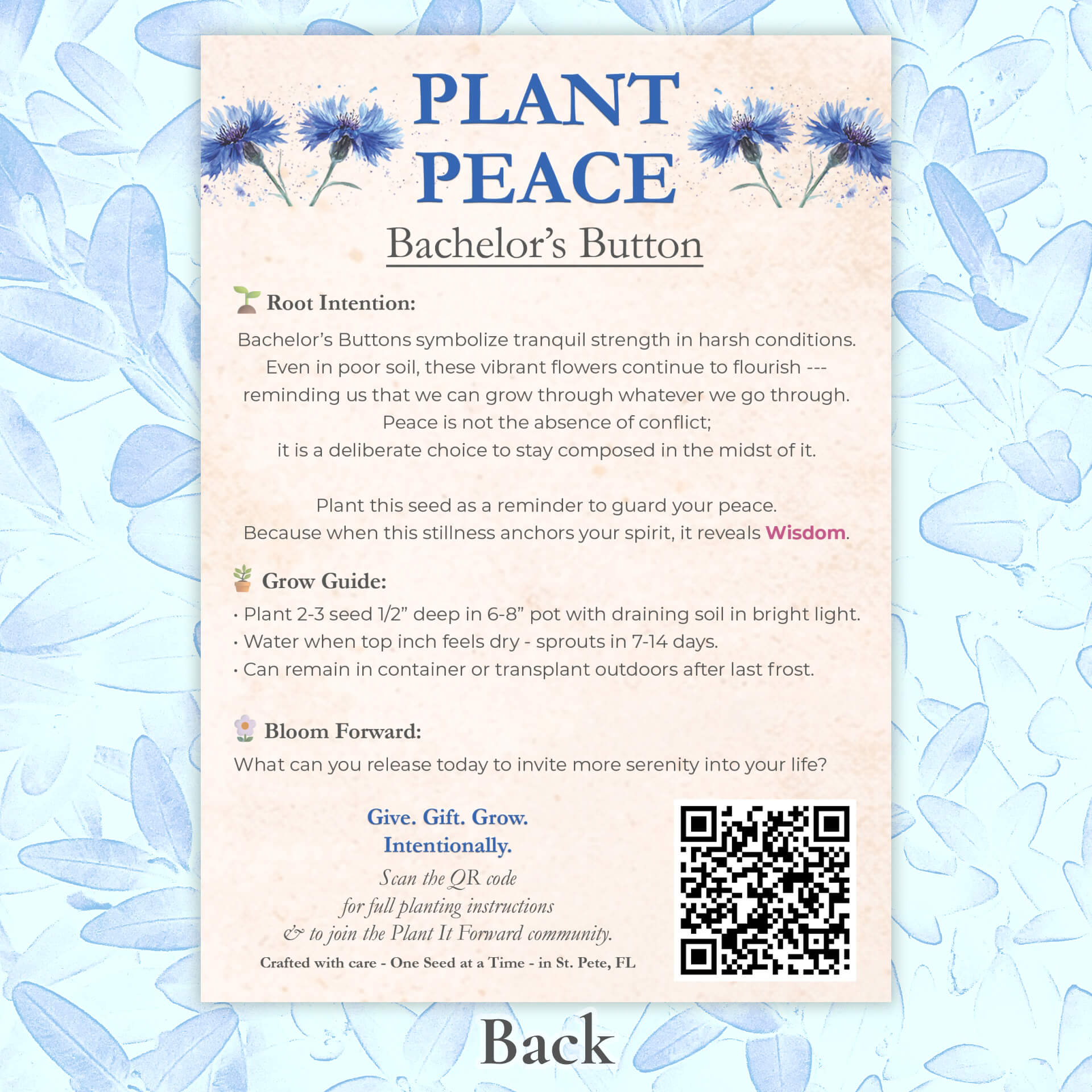 Plant Peace - Card Back