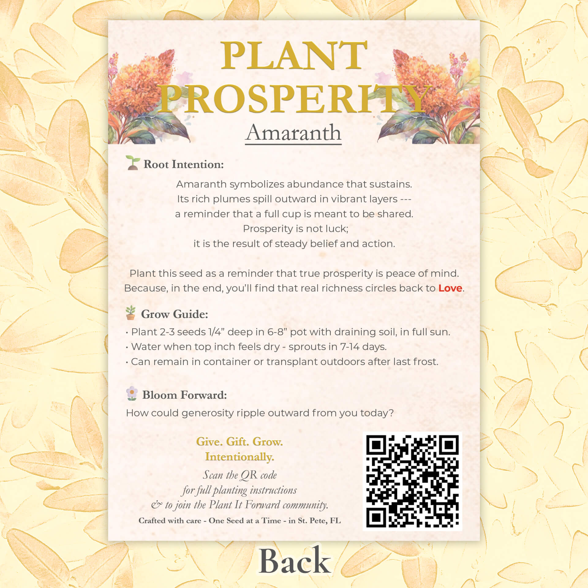 Plant Prosperity - Card Back