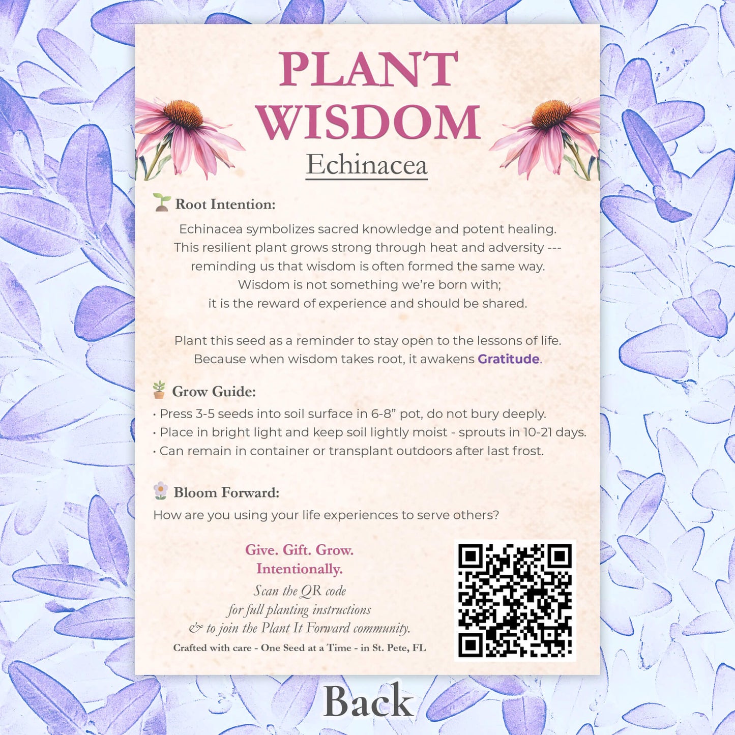 Plant Wisdom - Card Back