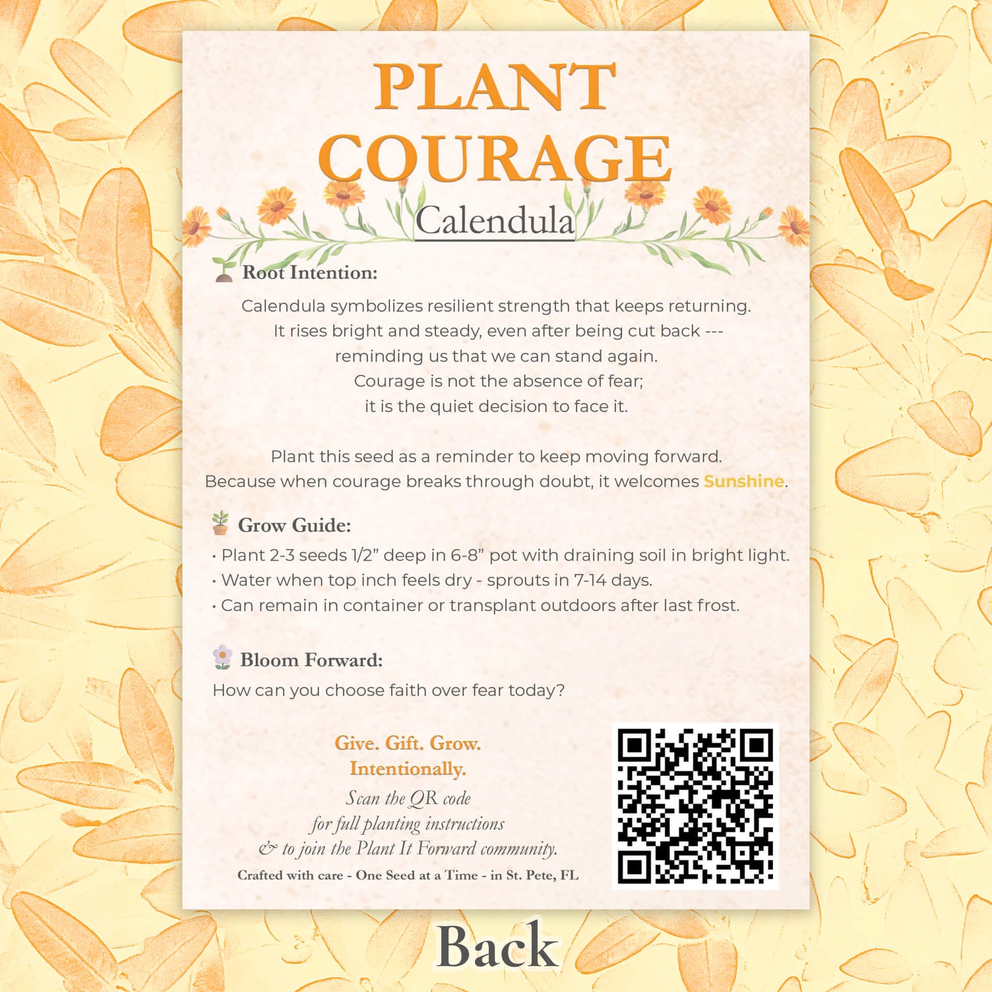 Plant Courage - Card Back